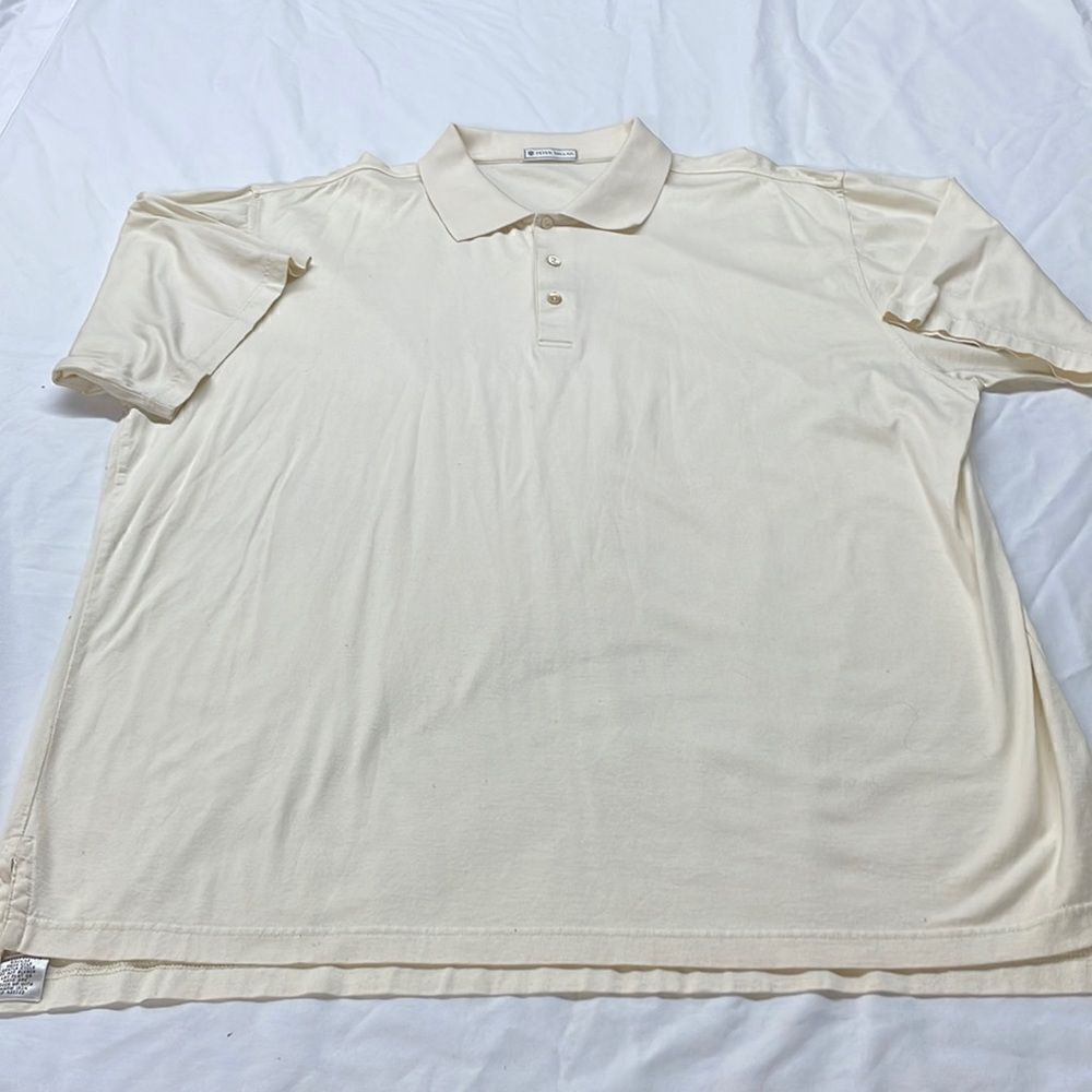 Peter Millar Cream Off White Polo Size XXL